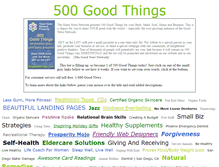 Tablet Screenshot of 500goodthings.com